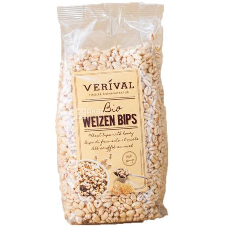 Verival, Bio Weizen Bips, 200 г, Веривал, Пшеница воздушная с медом