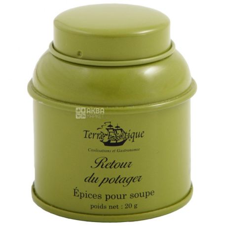 Terre Exotique, Суміш спецій для супу, Повернення з грядки, 20 г