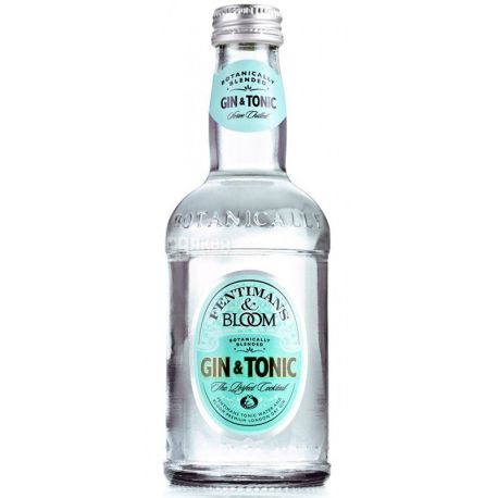 Fentimans & Bloom, Напиток слабоалкогольный газированный, Gin & Tonic, 0,275 мл