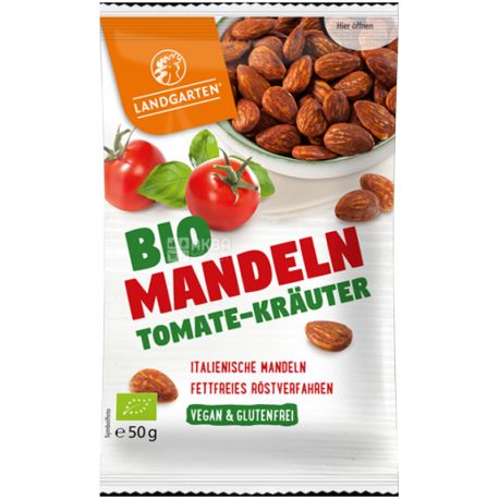 Landgarten, Almond Organic Roast with Tomatoes and Herbs, 50 g