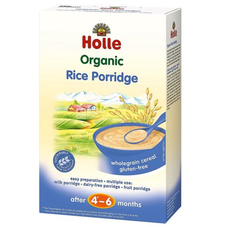 Holle, Каша рисова органічна (з 4-6 місяців), 250 г