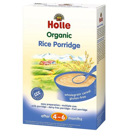 Holle, Каша рисовая органическая (с 4-6 месяцев), 250 г