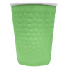 Glass paper double-layer with embossed Bubbles, green, 250 ml, 15 pcs., D75