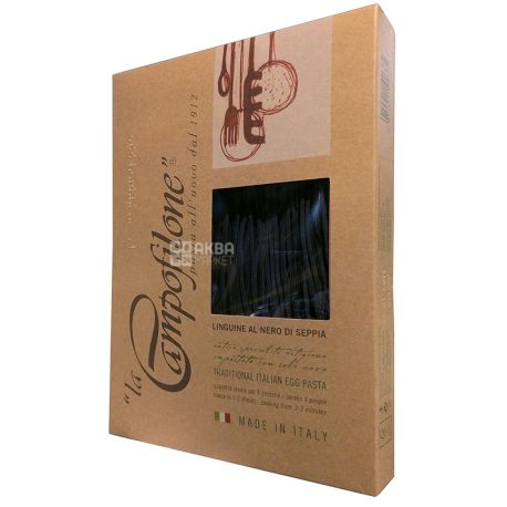 La Campofilone Linguine, 250 г, Макарони Спагетті з чорнилом каракатиці Ла Кампофілоне Лінгуіні