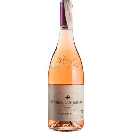 Baron d'Arignac, Syrah Rose, Вино рожеве сухе, 0,75 л