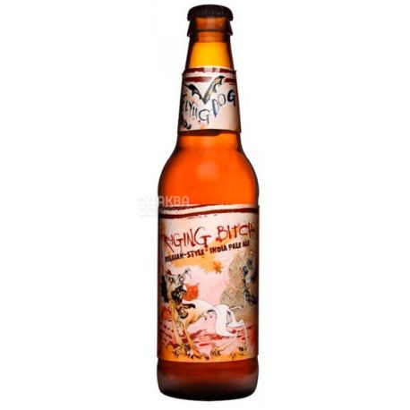 Flying Dog Raging Bitch IPA, 0,355 л, Флаин Дог, Пиво светлое, нефильтрованное, стекло