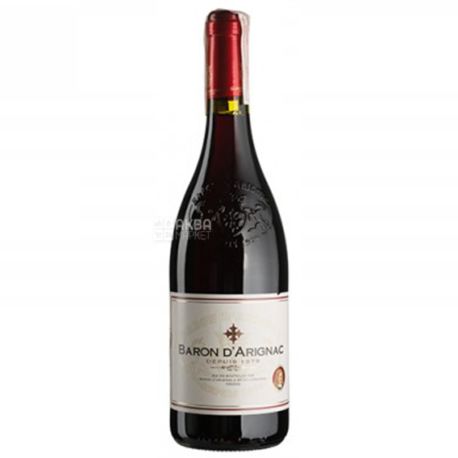 Baron d'Arignac, Rouge, Вино красное полусухое, 0,75 л