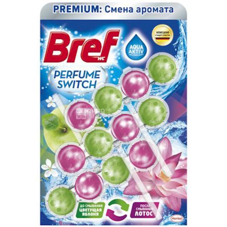 Bref, Apple Lotus, Toilet block for toilet, 150 g
