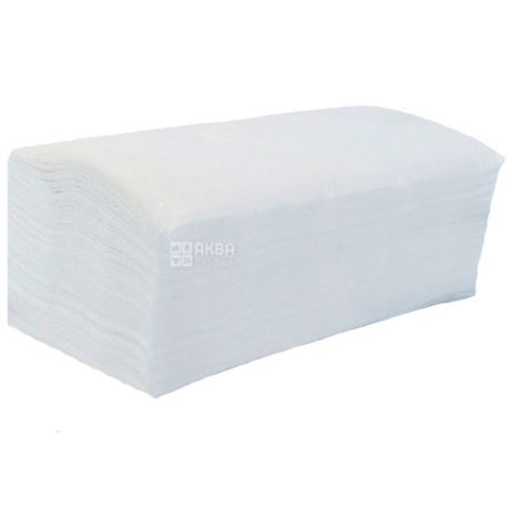 Bima, 150 листов, Полотенца бумажные Бима, 2-х слойные, V-складывания, белые, 230х250 мм