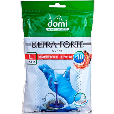 DOMI, 1 пара, Рукавички господарські з оксамитовим напиленням, міцні, розмір L