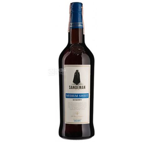 Sandeman Jerez, Medium Sweet, Вино белое полусладкое Херес, 0,75 л