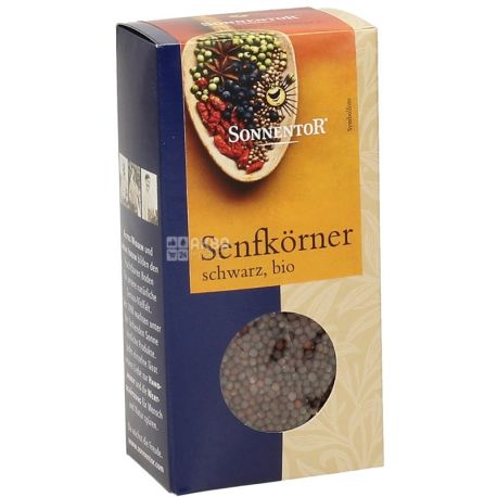 Sonnentor, Семена черной горчицы, органические, 80 г