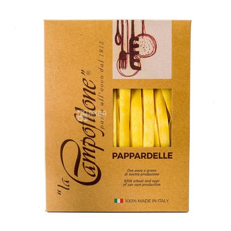 La Campofilone Pappardelle, 250 г, Макарони Паста широка Ла Кампофілоне Паппарделле