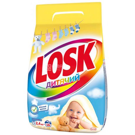 Losk Automat, 2,4 кг, Дитячий пральний порошок, Автомат