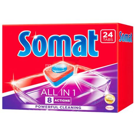 Somat All in 1, 24 шт., Таблетки для посудомийної машини