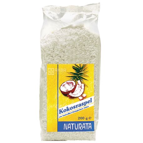 Naturata, 200 г, Стружка кокосовая, органическая