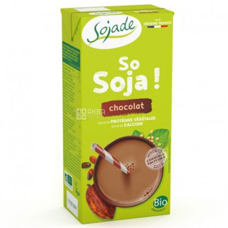 Sojade So Soya Chocolat Organic, 1 л, Сояде, Соєве молоко, шоколадне, органічне, безлактозне