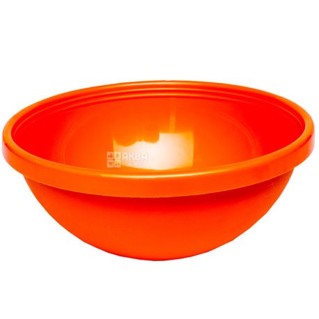 Hemoplast, Salad Bowl Plastic, Orange, 1 L