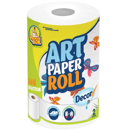 Фрекен Бок, Art paper roll, Decor, 1 рул., Бумажные полотенца, 2-х слойные, с центральной вытяжкой, 146 листов, 14х14 см