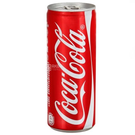 Coca-Cola, 0,33 л, Кока-Кола, Вода сладкая, ж/б