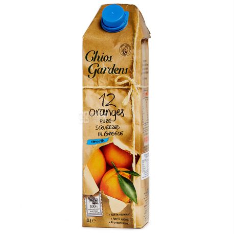 Chios Gardens, Oranges, 1 L, Chios Gardens orange juice, direct