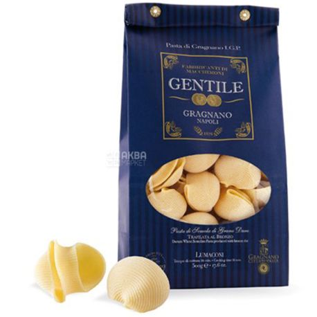 Gentile Lumaconi, 500 г, Макароны Джентайл, Лумакони