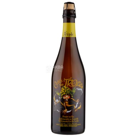 Dubuisson Cuvee des Trolls Tripel, 0.75 л, Дюбюссон, Пиво світле нефільтроване, скло