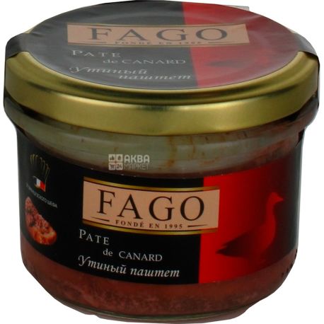  Fago, Паштет утиный, 180 г   