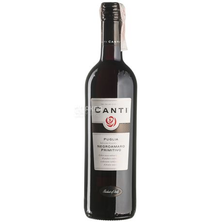 Canti, Negroamaro Primitivo Puglia, Dry red wine, 0.75 l