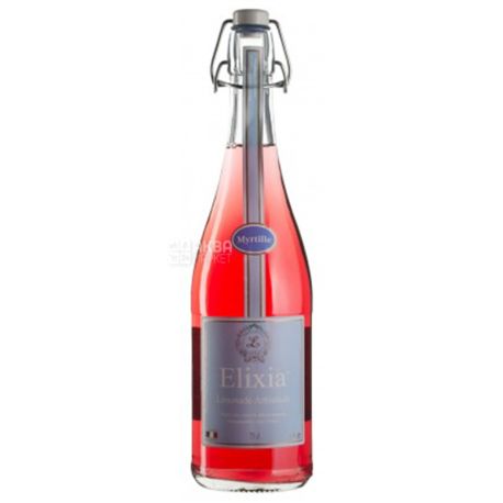Elixia, Myrtille, 0,75 л, Еліксія, Чорниця, Лимонад органічний, скло