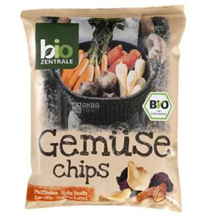 Bio Zentrale, Чипсы овощные с перцем и солью органические, 80 г
