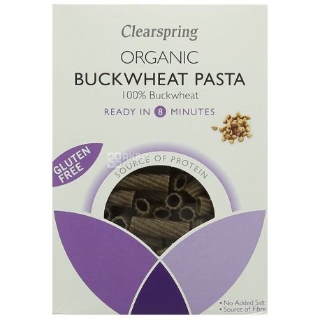 Clearspring, Bbuckwheat pasta, 250 г, Макарони Кліерспрінг, Пенне з гречаного борошна, органічні