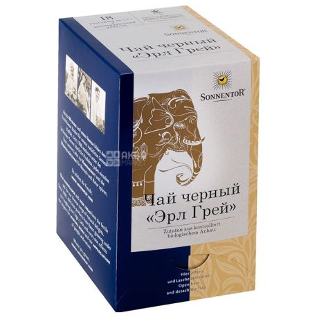 Sonnentor Earl Grey, 18 пак., по 1,5 г, Чай Соннентор, Эрл Грей , черный с бергамотом