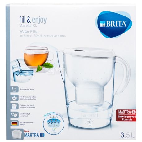 Brita Marella, Фильтр для воды, кувшин, белый, 3,5 л