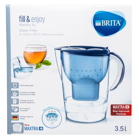 Brita Marella, Фільтр для води, глечик, синій, 3,5 л