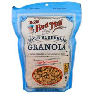 Bob's Red Mill, 340 г, Гранола Бобс Ред Мил, органическая, овсяные хлопья, яблоко, черника