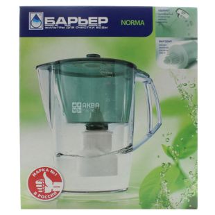 Барьер Норма, Фильтр для воды, кувшин, зеленый, 3 л