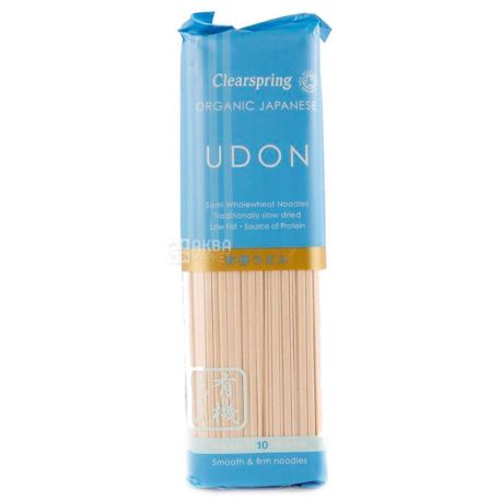 Clearspring Udon, 200 г, Макароны, Лапша Клиерспринг Удон, органическая