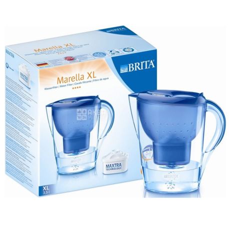 Brita Marella XL, Фільтр для води, глечик, синій, 3,5 л