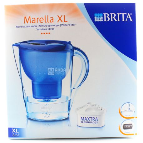 Brita Marella XL, Фільтр для води, глечик, синій, 3,5 л