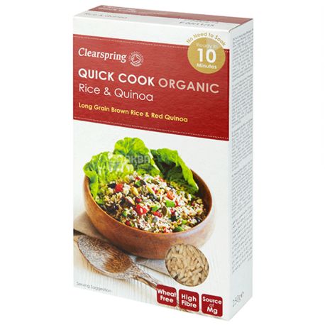 A mixture of rice and instant cohesive organic 250g, Clearspring