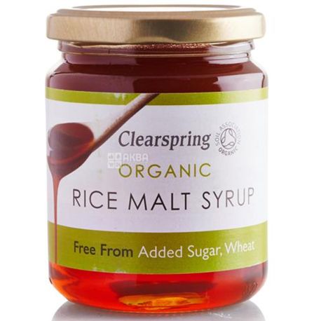  Clearspring, Rice Malt Syrup, 330 г, Сироп Кліаспрінг, з рису і ячмінного солоду, органічний, без цукру