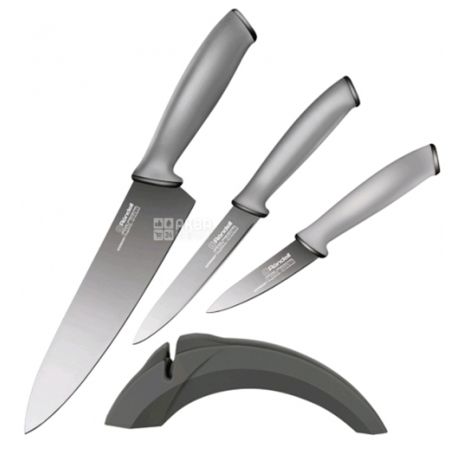 Rondell, Набір ножів з точилкою, 20 см, 12,7 см, 9 см
