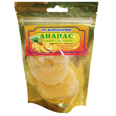 Возрождение, Сушеные ананасы кольцами, 100 г