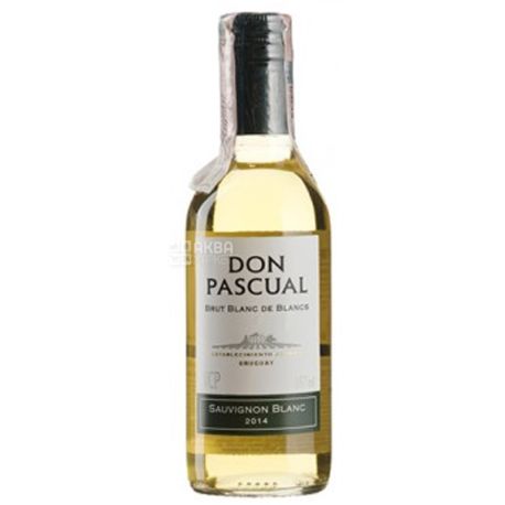 Don Pascual, Sauvignon Blanc, Вино белое сухое, 0,187 л