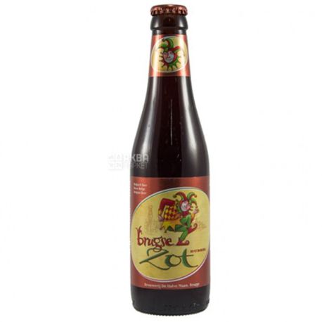 Brugse Zot Dubbel, 0,33 л, Брюгзе, Пиво темное Эль, стекло