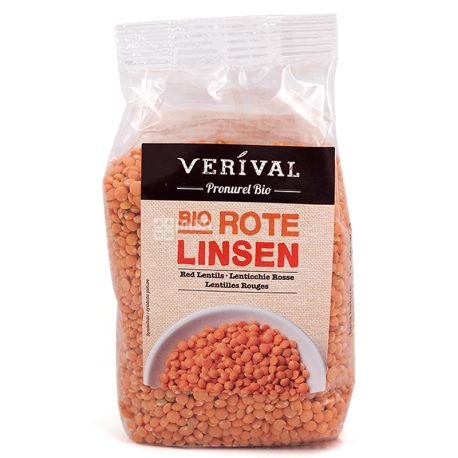 Verival, Bio Rote Linsen, 0,25 кг, Веривал, Чечевица, красная, органическая