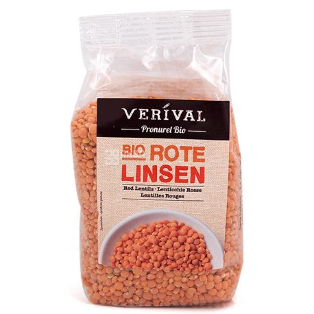 Verival, Bio Rote Linsen, 0,25 кг, Верівал, Сочевиця, червона, органічна