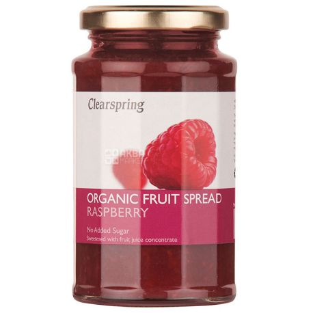 Clearspring, Джем малиновий, органічний, 290 г