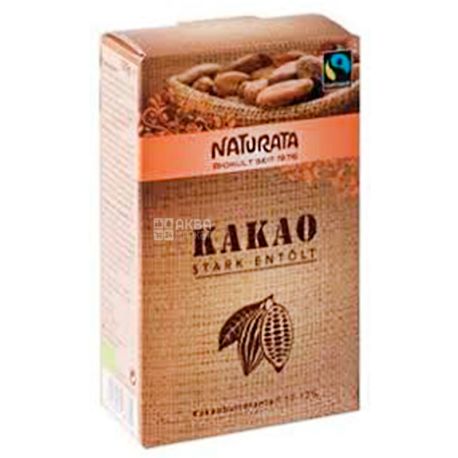 Naturata, 125 г, Натурата, какао знежирене, органічне